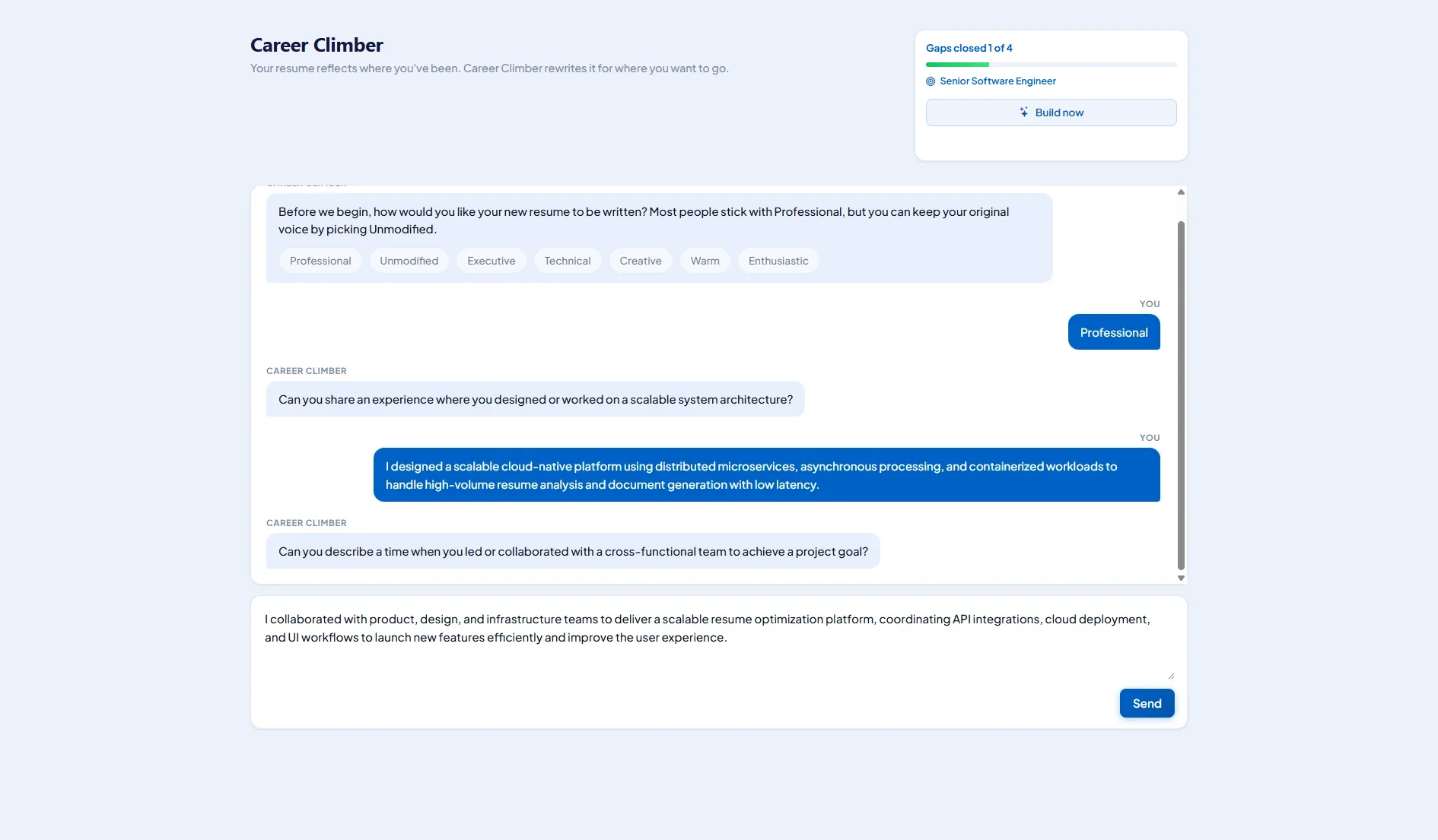 Career Climber roadmap showing personalized next-step roles and required skills